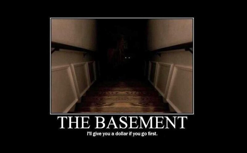 Dark Basement Hallway