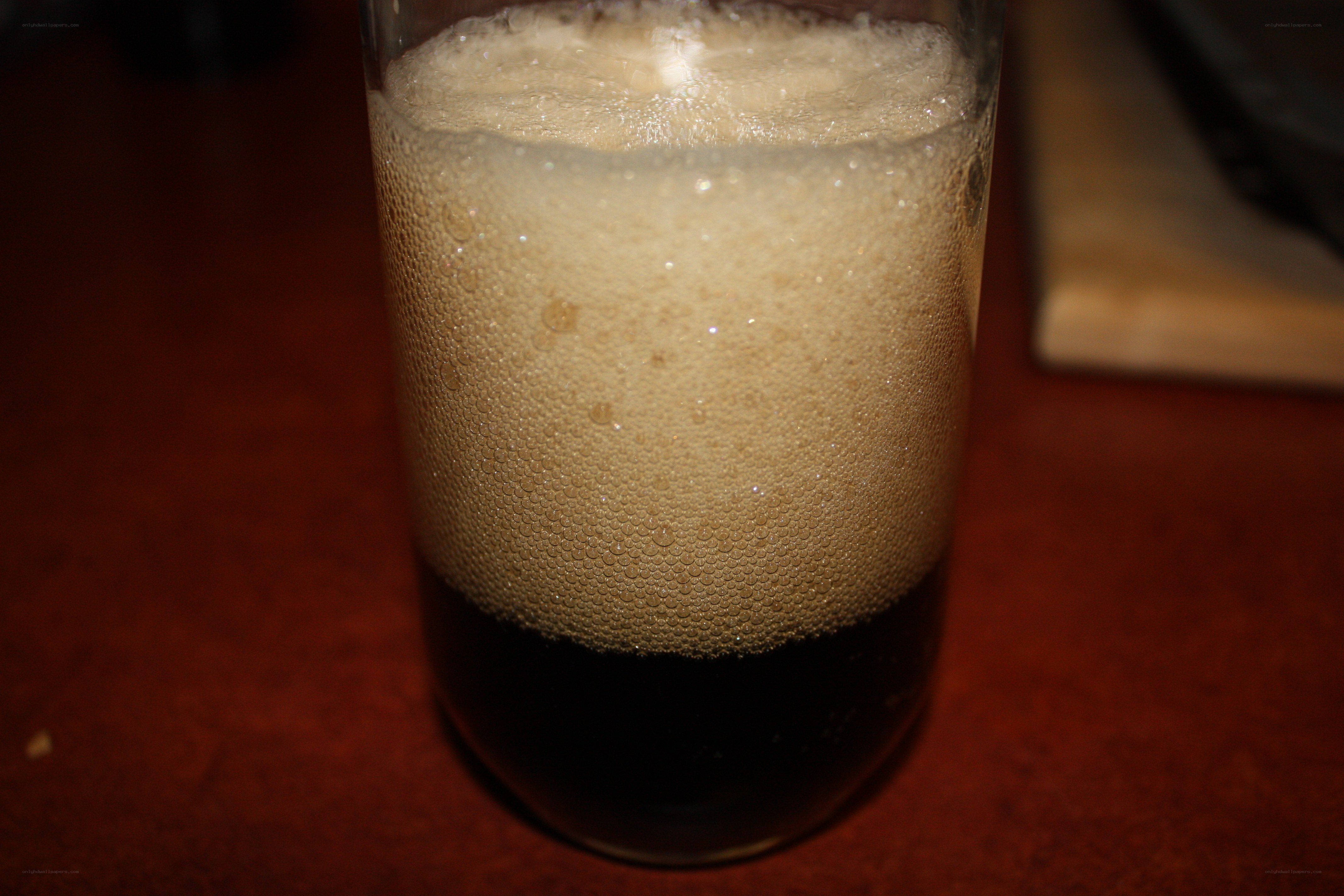 dark beer in a glass