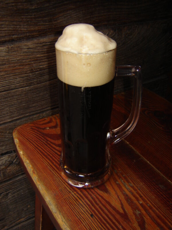 dark beer in a mug