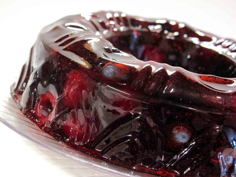 dark berry gelatin dessert