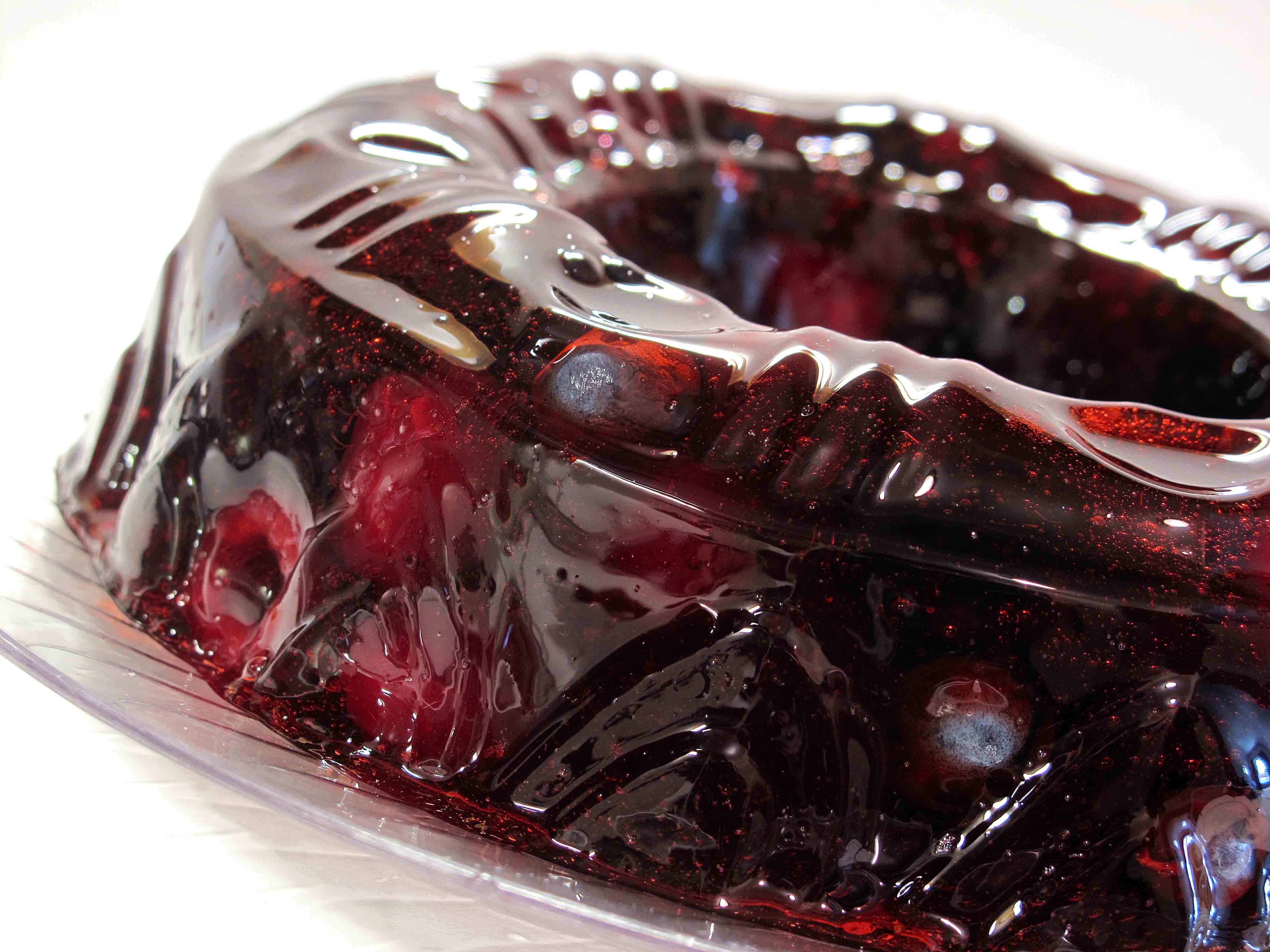 dark berry gelatin dessert