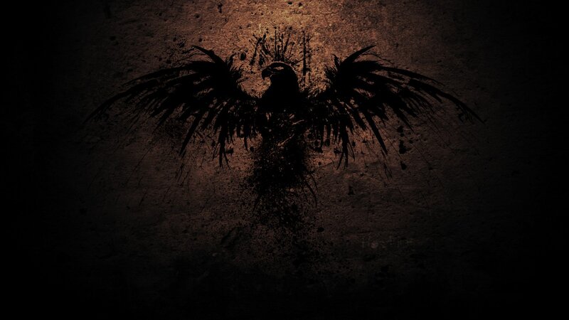dark bird silhouette on textured wall