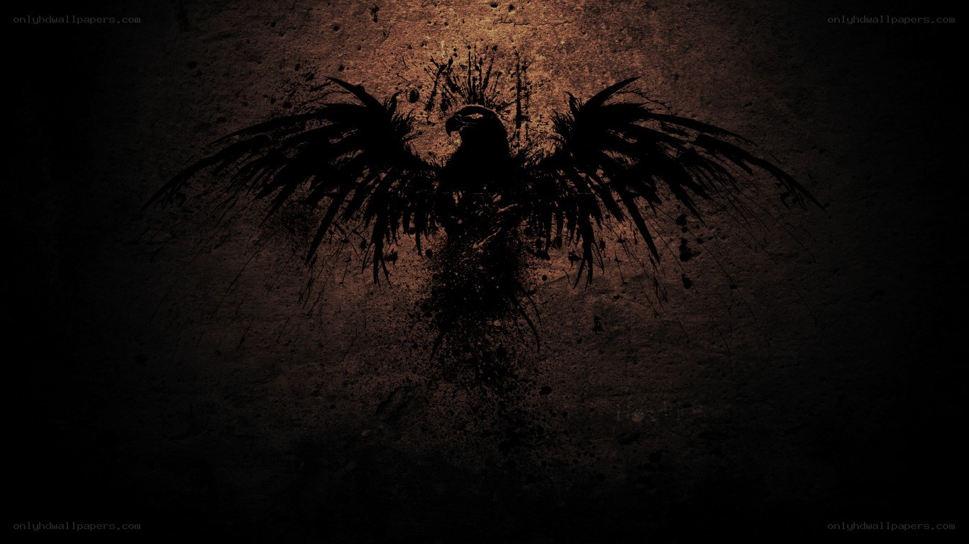 dark bird silhouette on textured wall