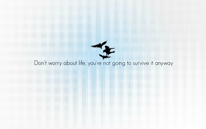 Dark birds with quote