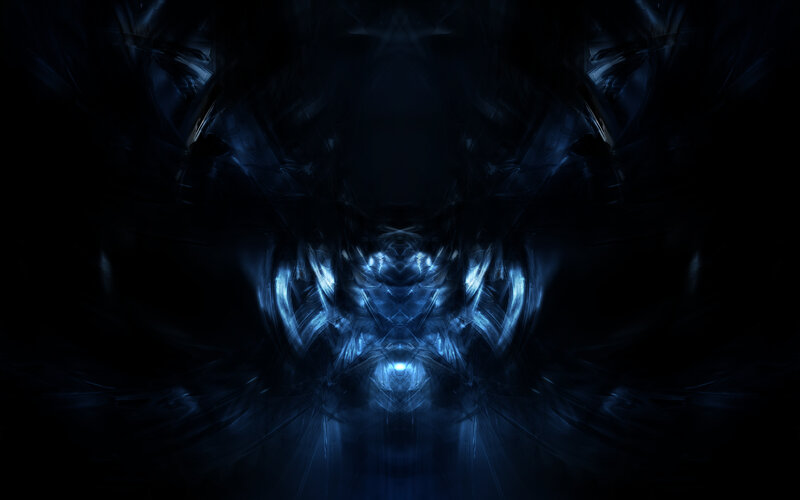 dark blue abstract digital art