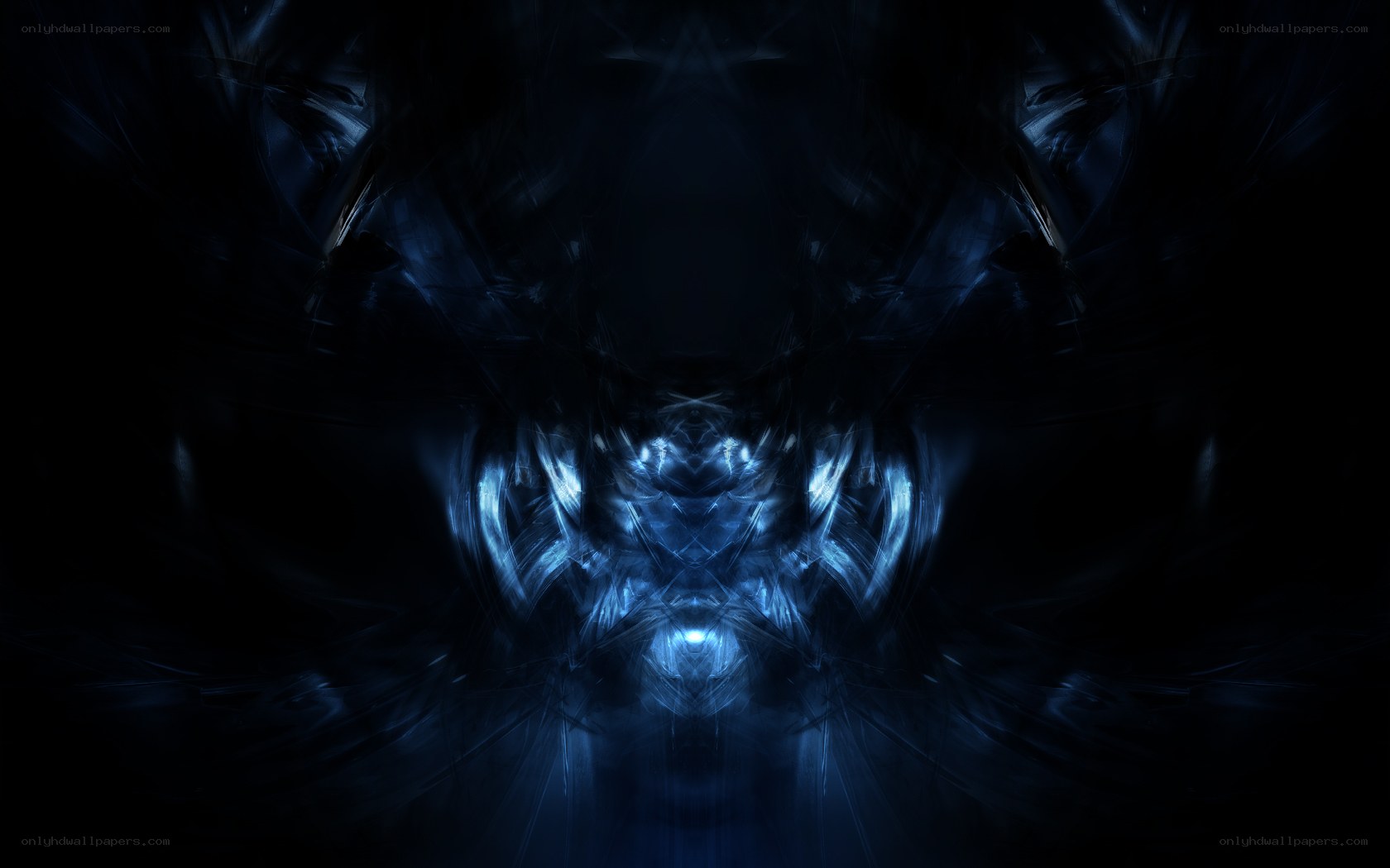 dark blue abstract digital art