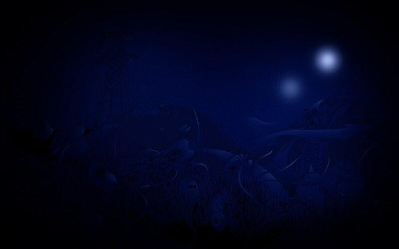 dark blue abstract landscape