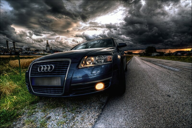 Dark Blue Audi Car