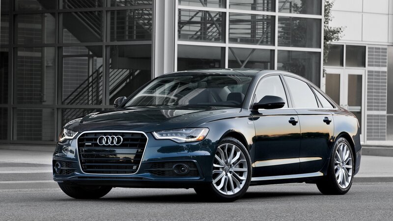 Dark Blue Audi Sedan — Black, Neutral, Photograph