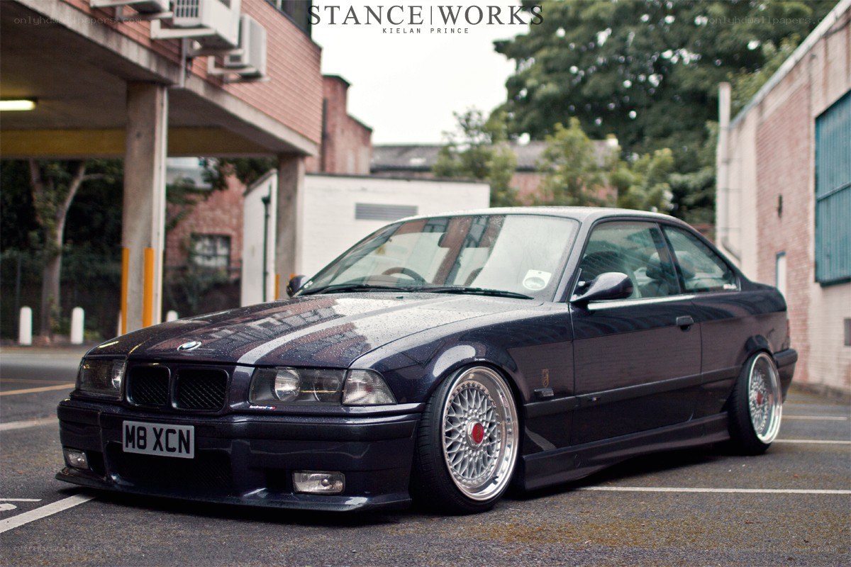 dark blue bmw coupe