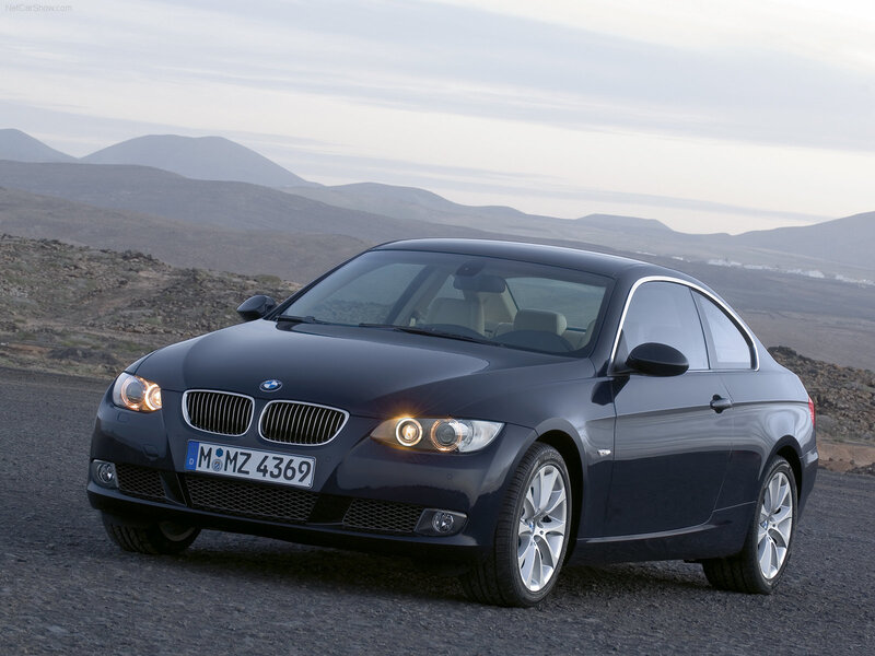 Dark Blue BMW Coupe — Black