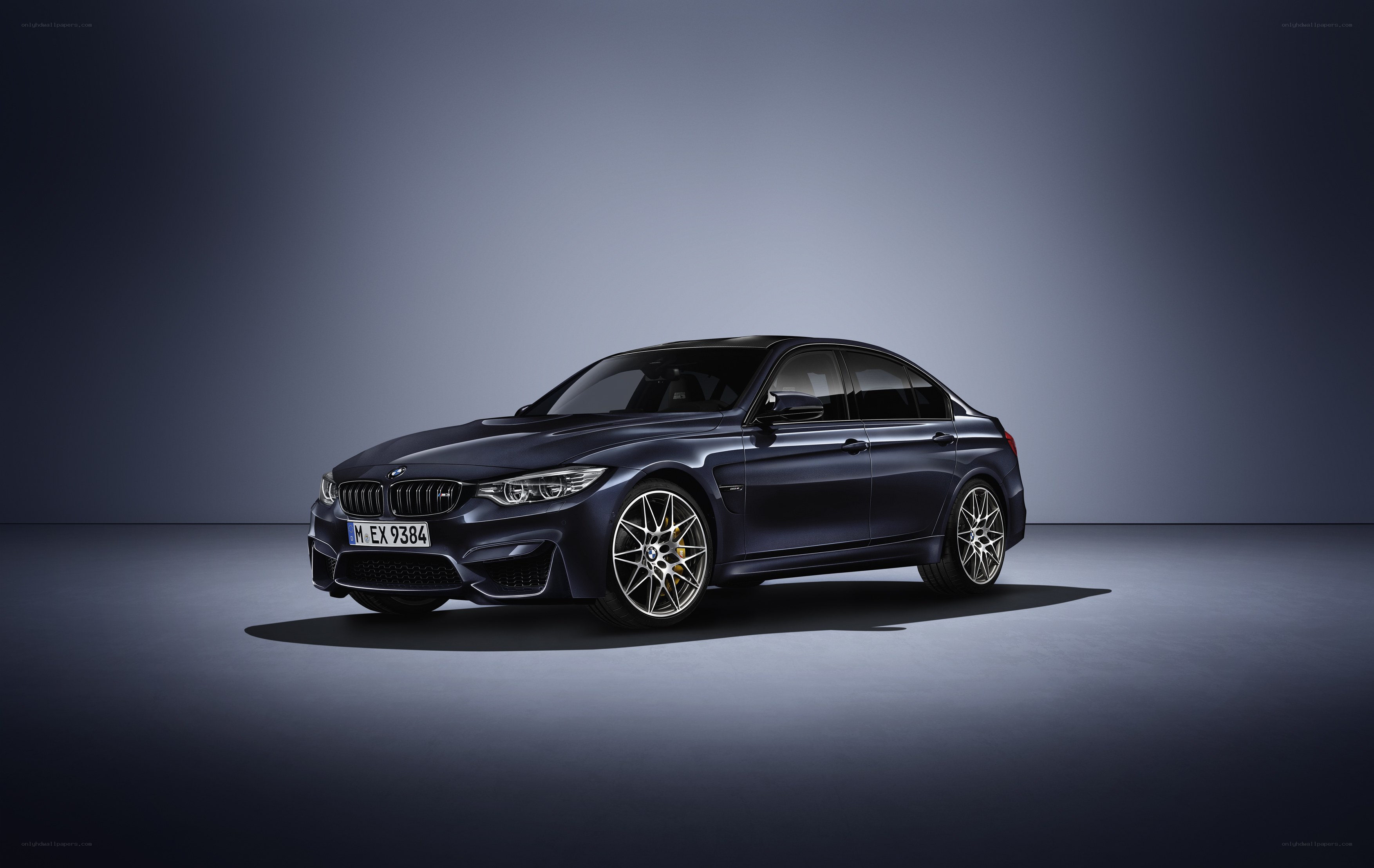 Dark blue BMW M3 sedan