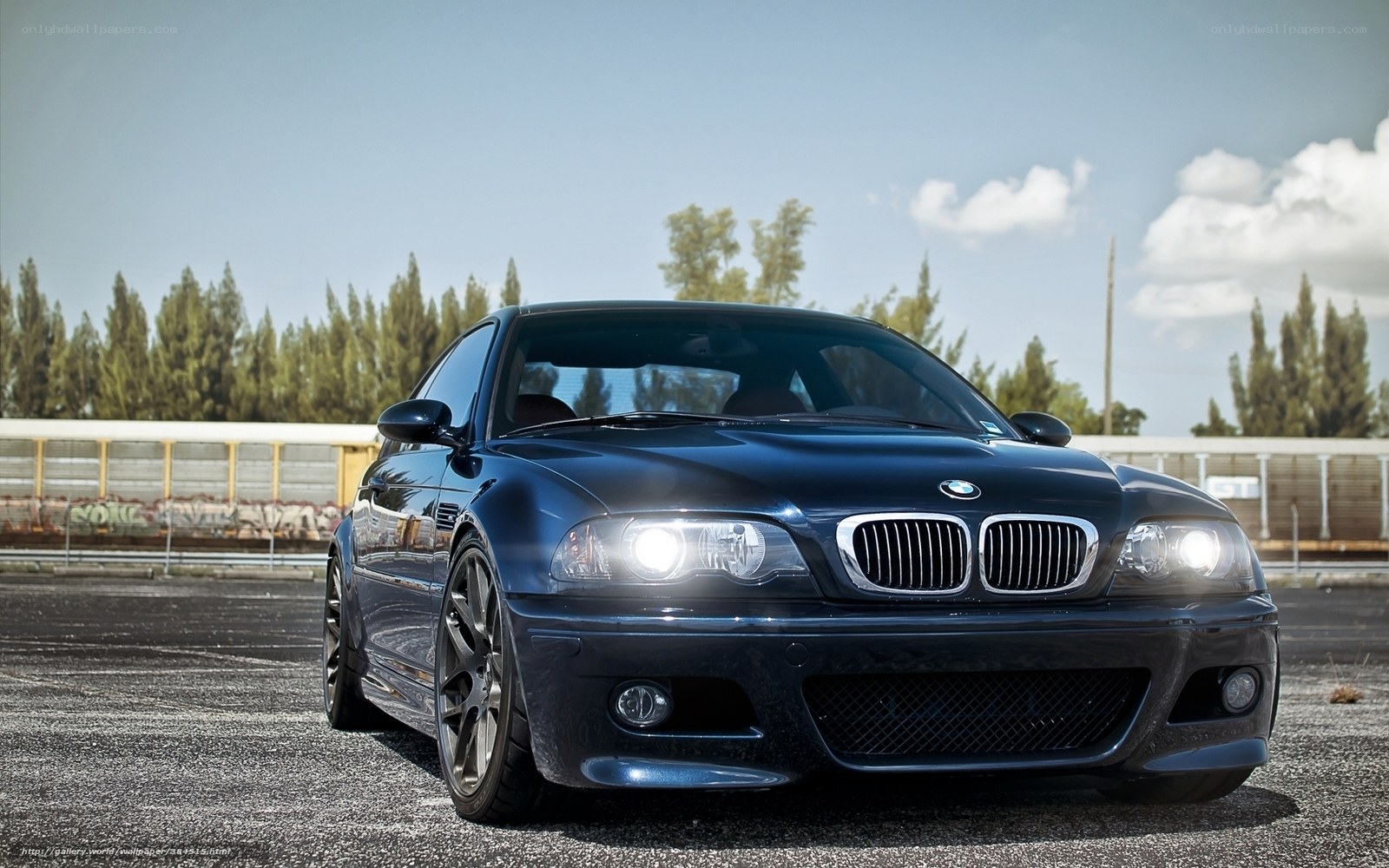 Dark blue BMW M3 sports car