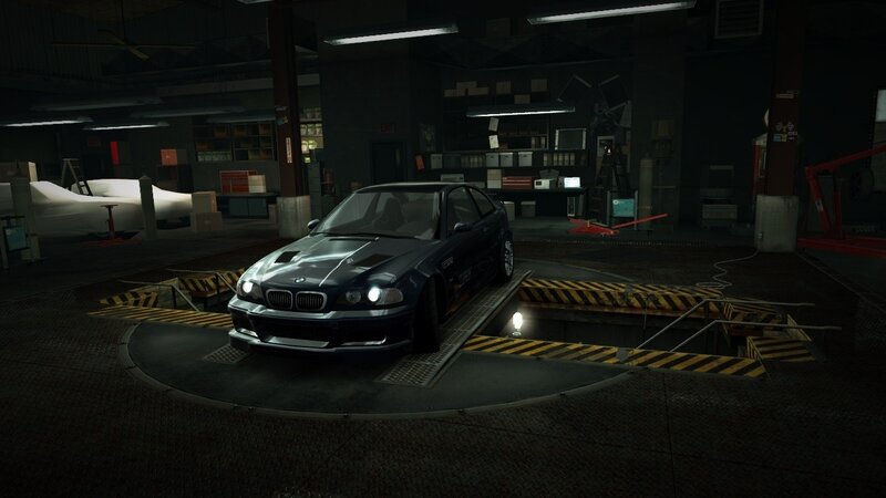 Dark Blue BMW on Lift