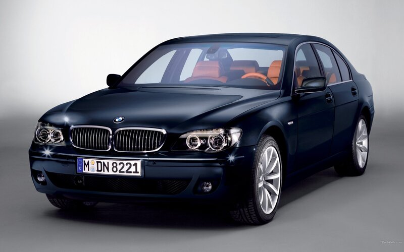 dark blue bmw sedan
