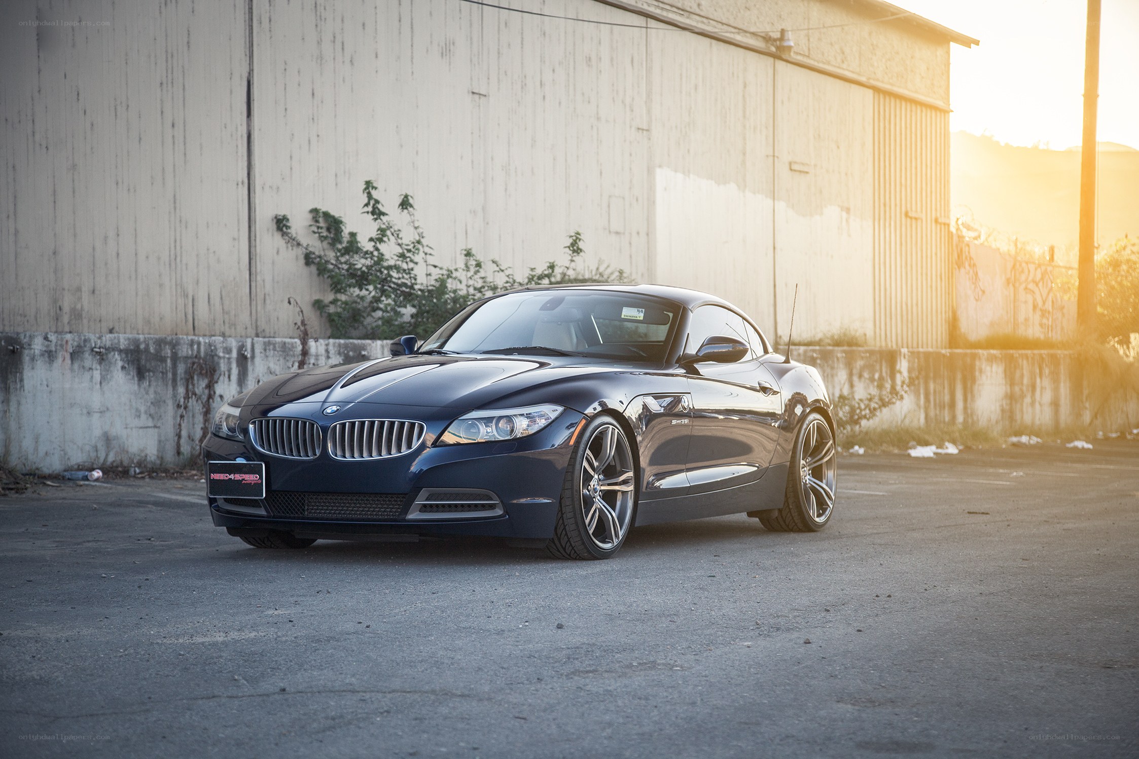 Dark blue BMW Z4 sports car