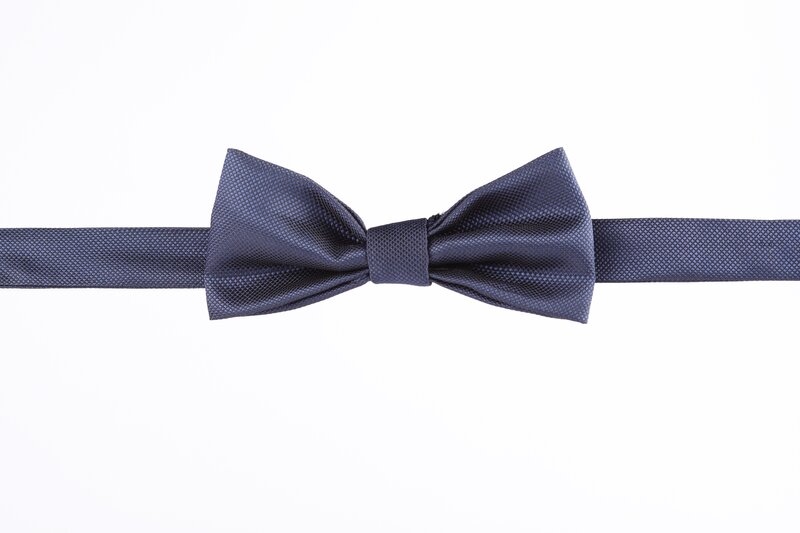 dark blue bow tie