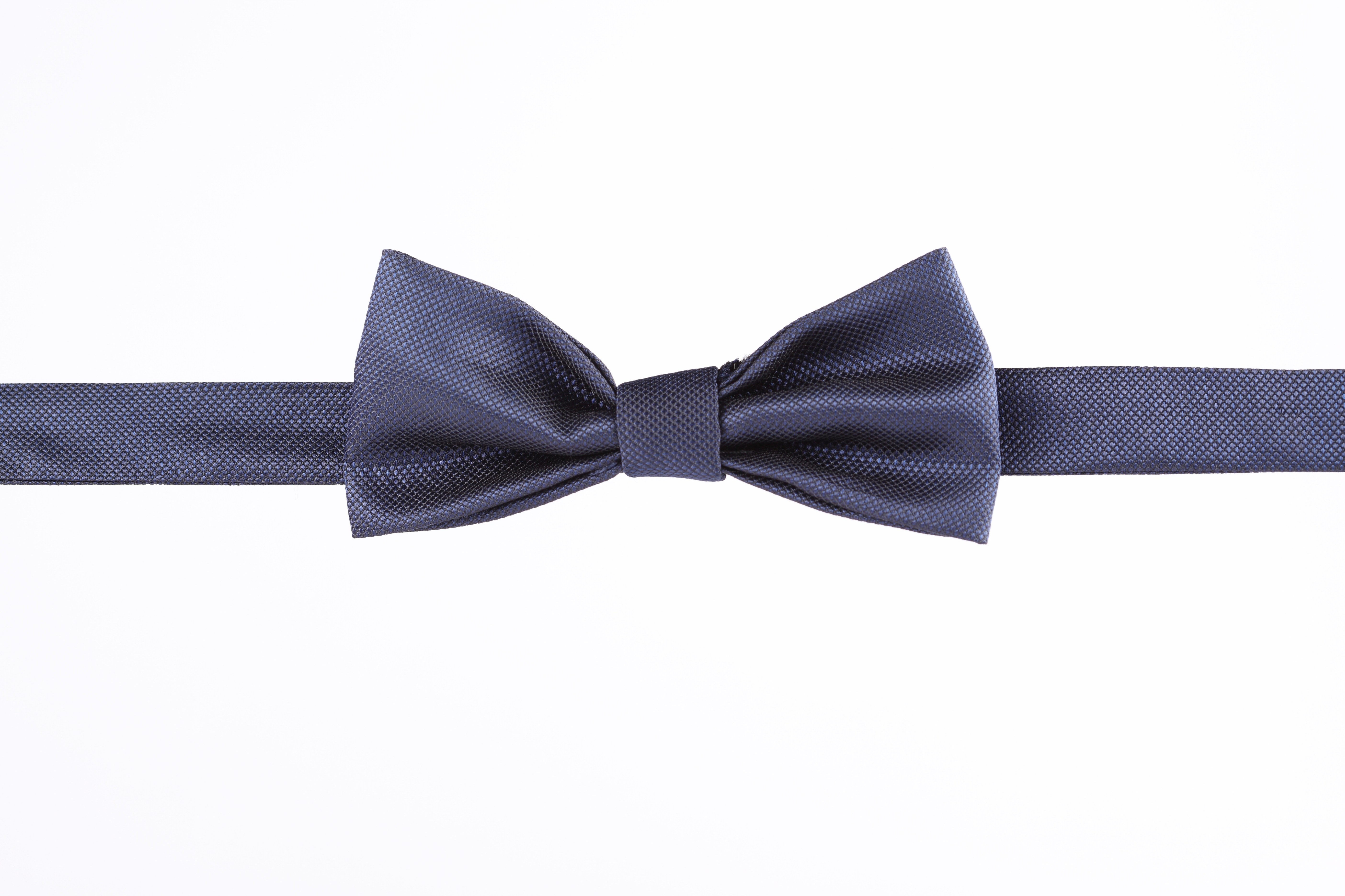 dark blue bow tie