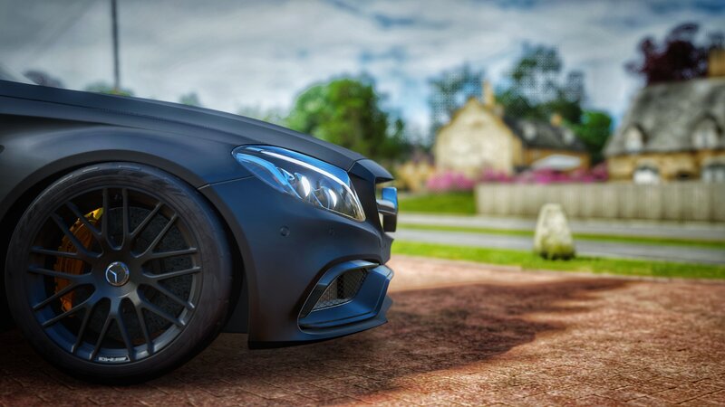 Dark Blue Car Front