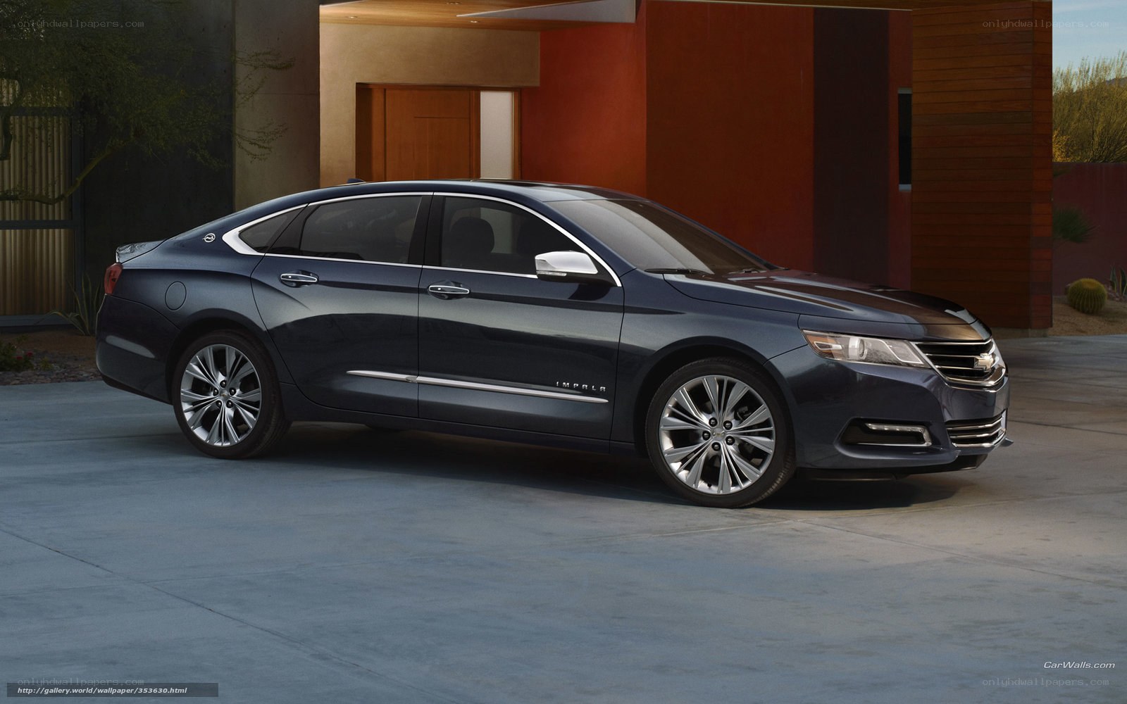 Dark blue Chevrolet Impala sedan