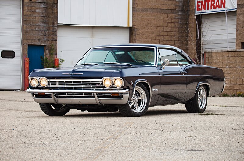 Dark Blue Classic Car — Black
