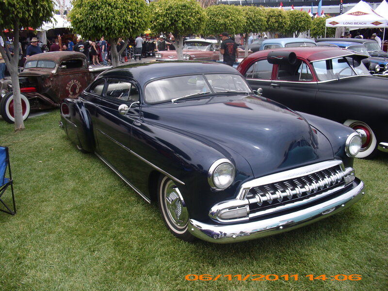 Dark Blue Classic Car — Green
