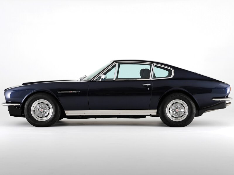 Dark blue classic sports car