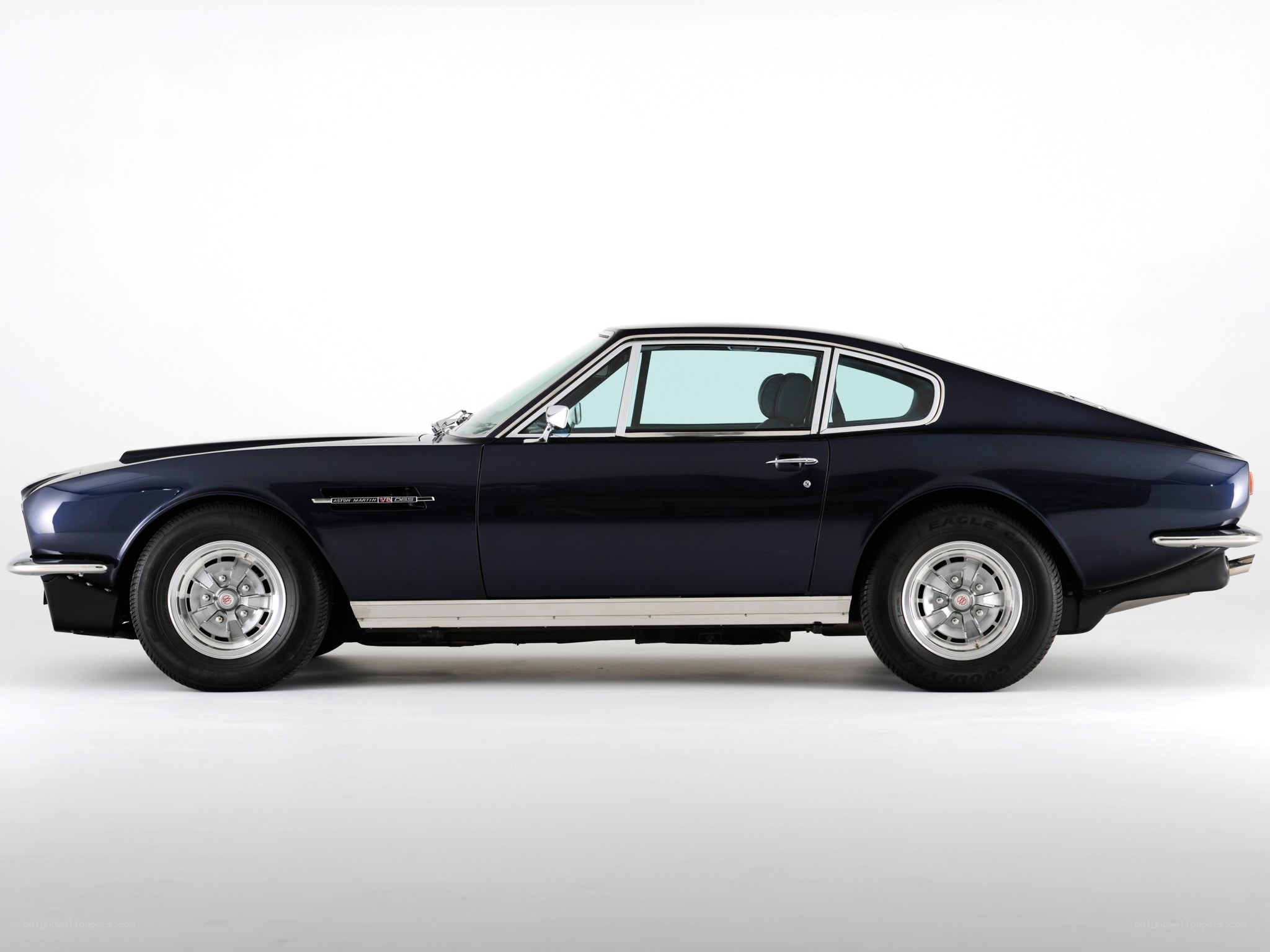 Dark blue classic sports car