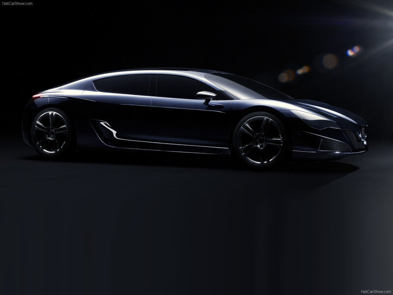 Dark Blue Concept Car — Black, Dramatic
