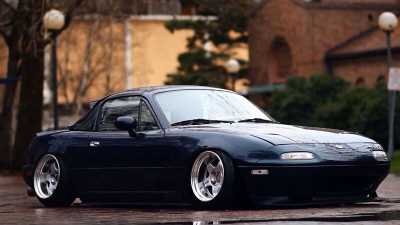 Dark Blue Convertible Car — Black, Calm