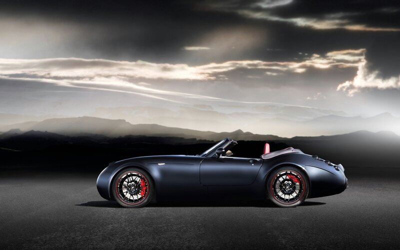 Dark Blue Convertible Car — Black, Dramatic, Night