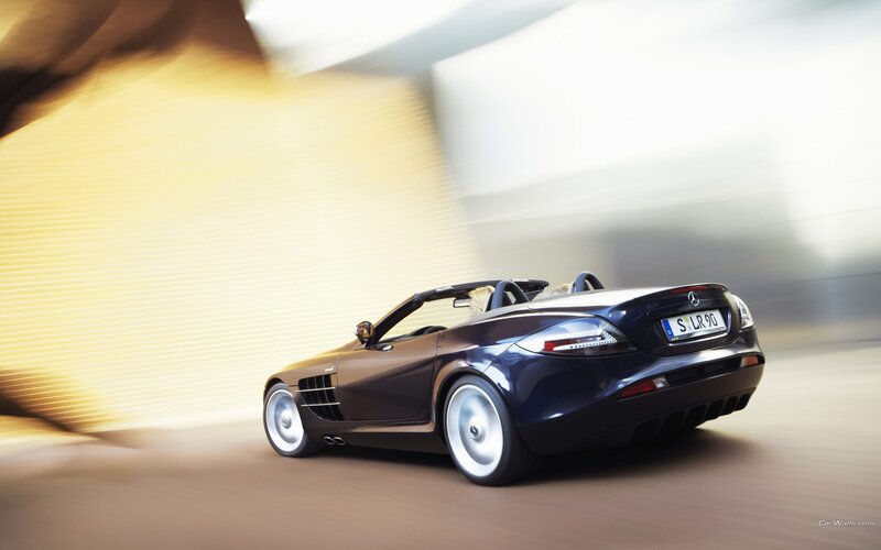 Dark Blue Convertible Car — Dynamic, Photograph