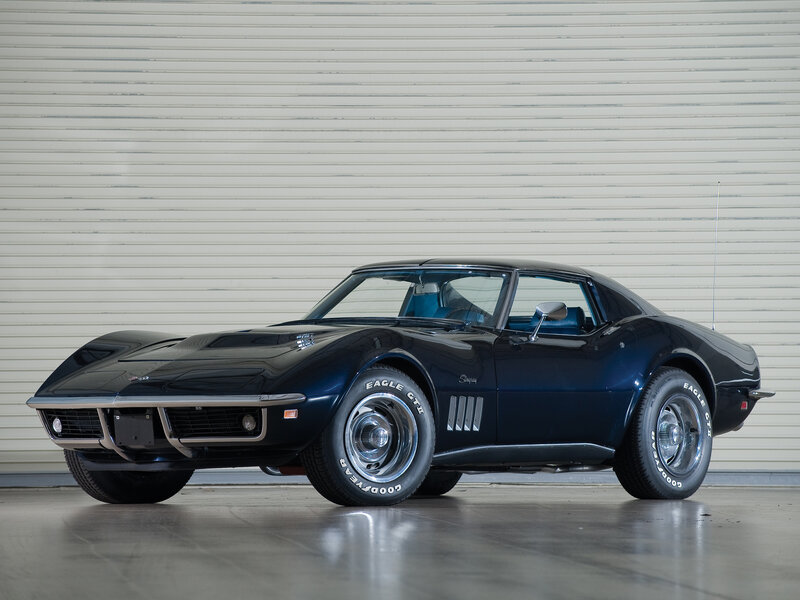 Dark Blue Corvette Car