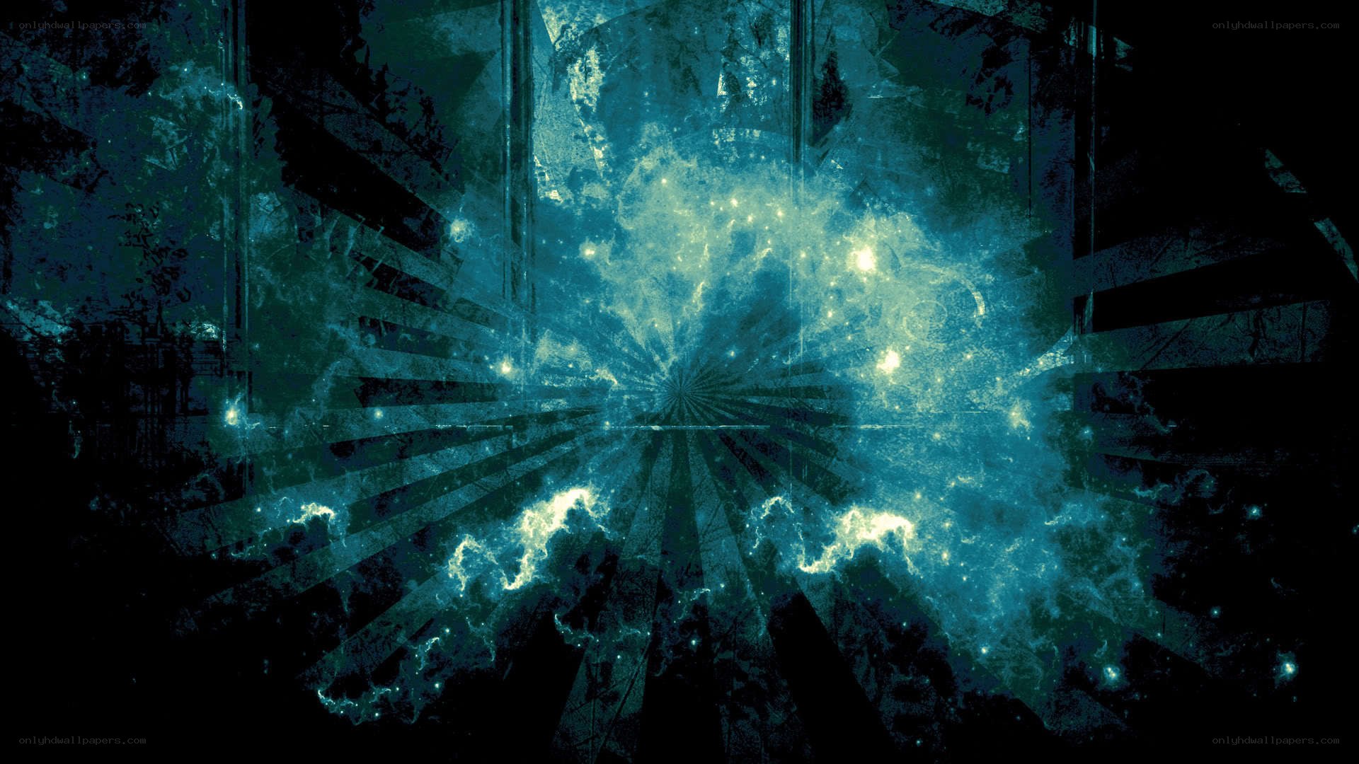 dark blue cosmic explosion