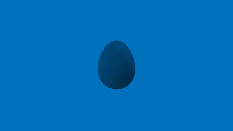 Dark Blue Egg Shape