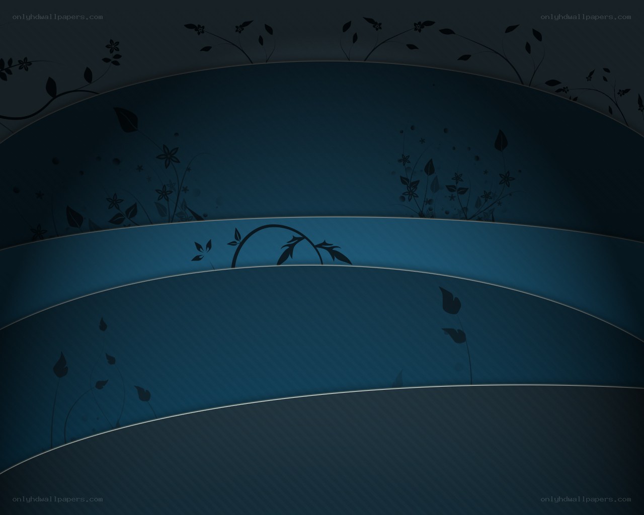 dark blue floral abstract background