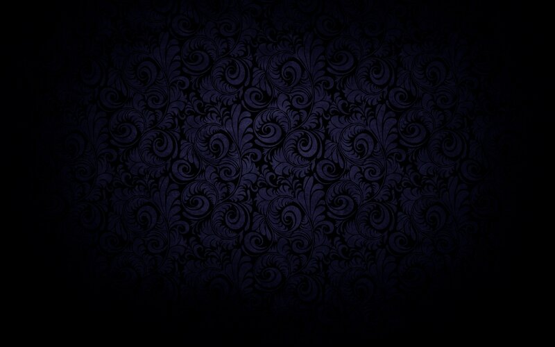 Dark Blue Floral Pattern — Black