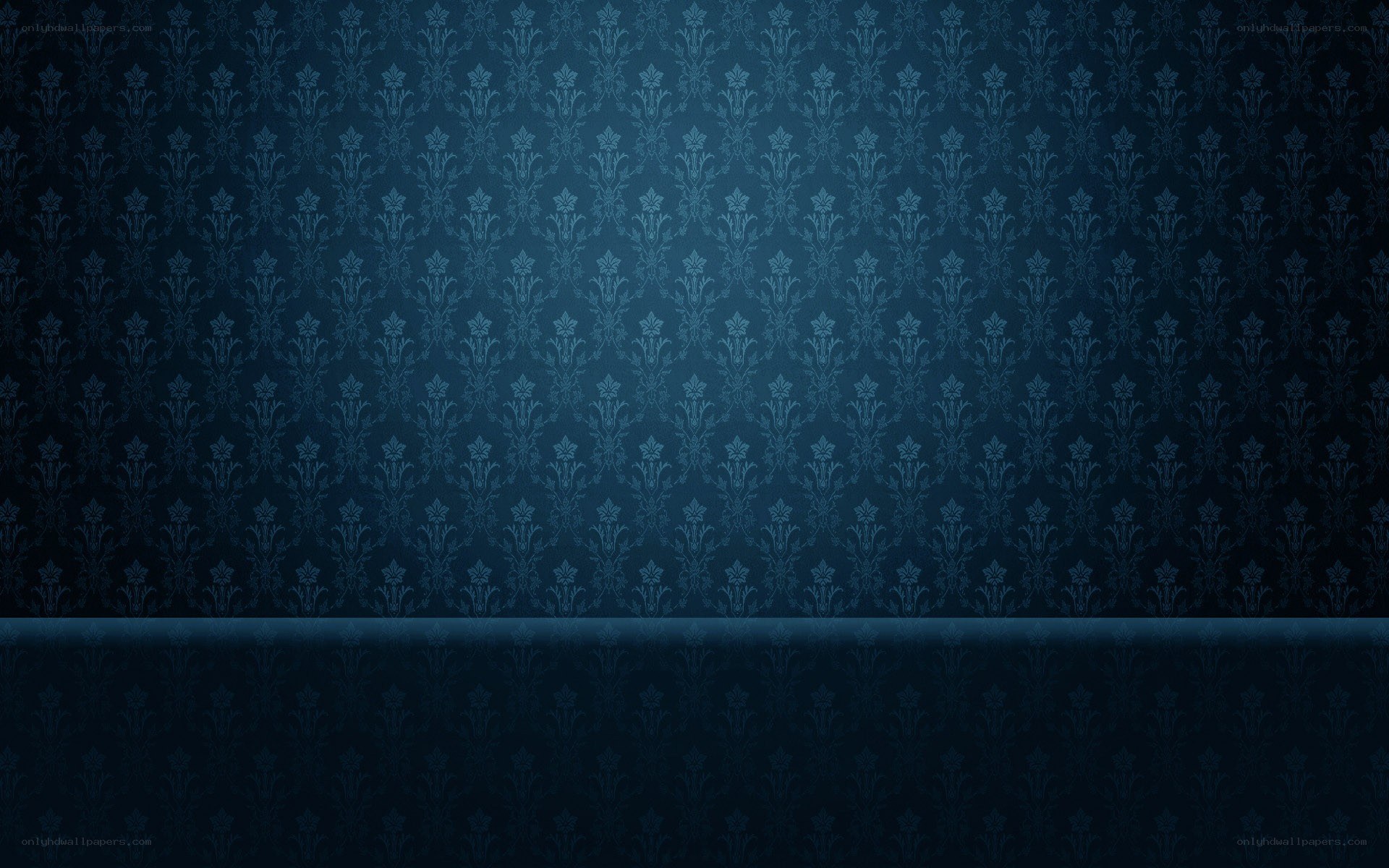 dark blue floral wallpaper