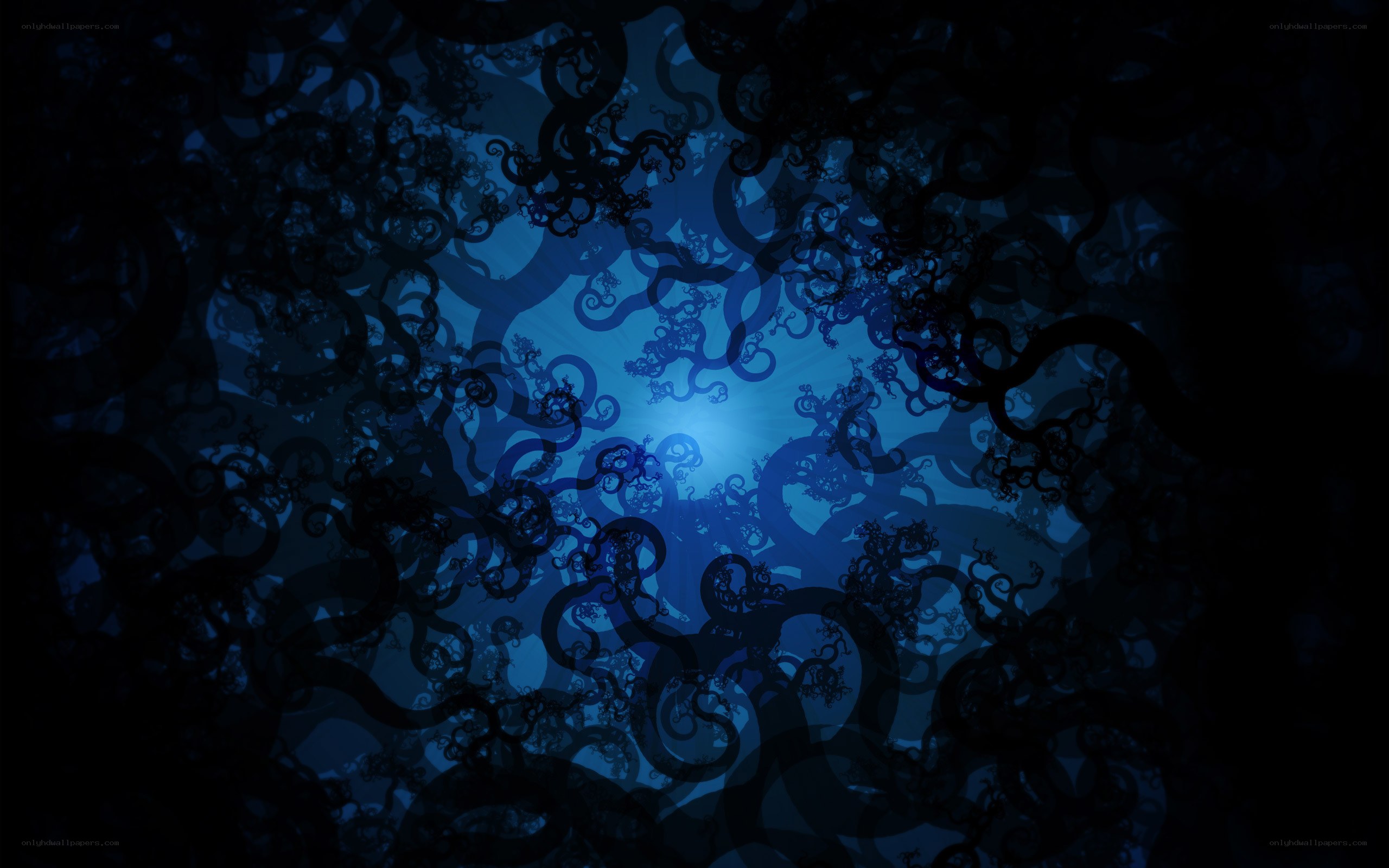 dark blue fractal patterns