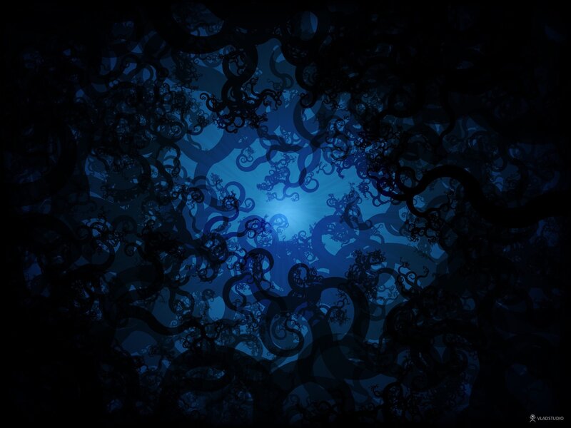 dark blue fractal patterns