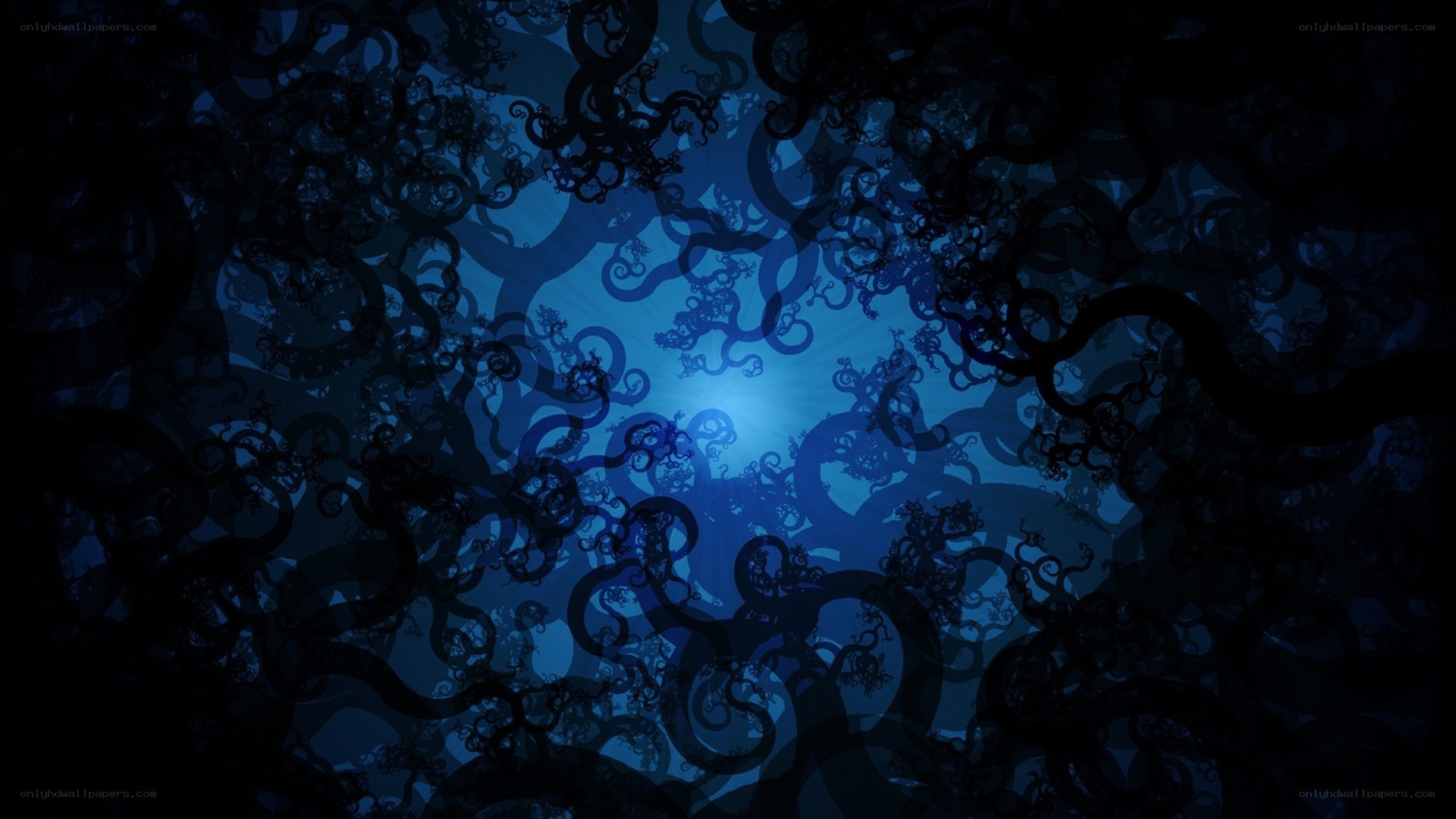 dark blue fractal patterns