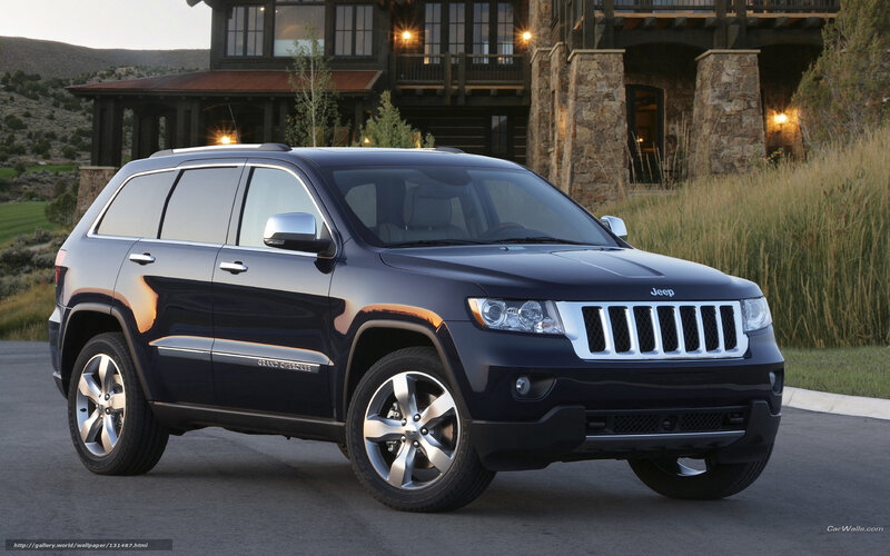 Dark blue Jeep Grand Cherokee