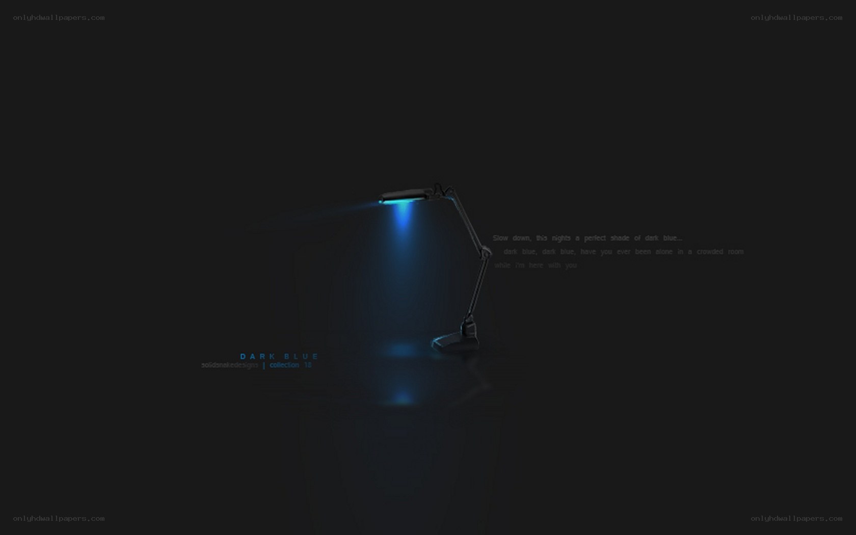 Dark blue lamp scene