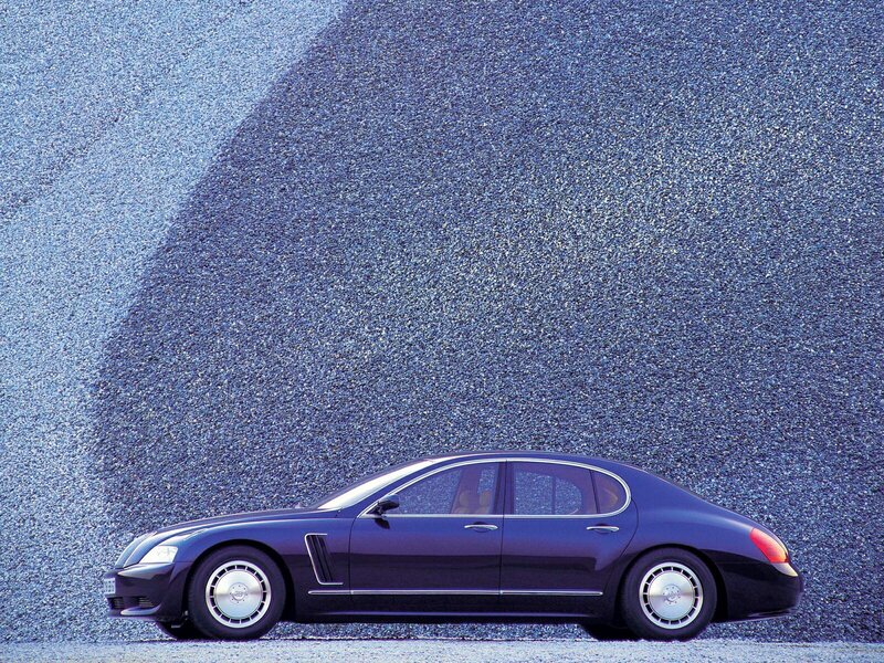 Dark blue luxury sedan