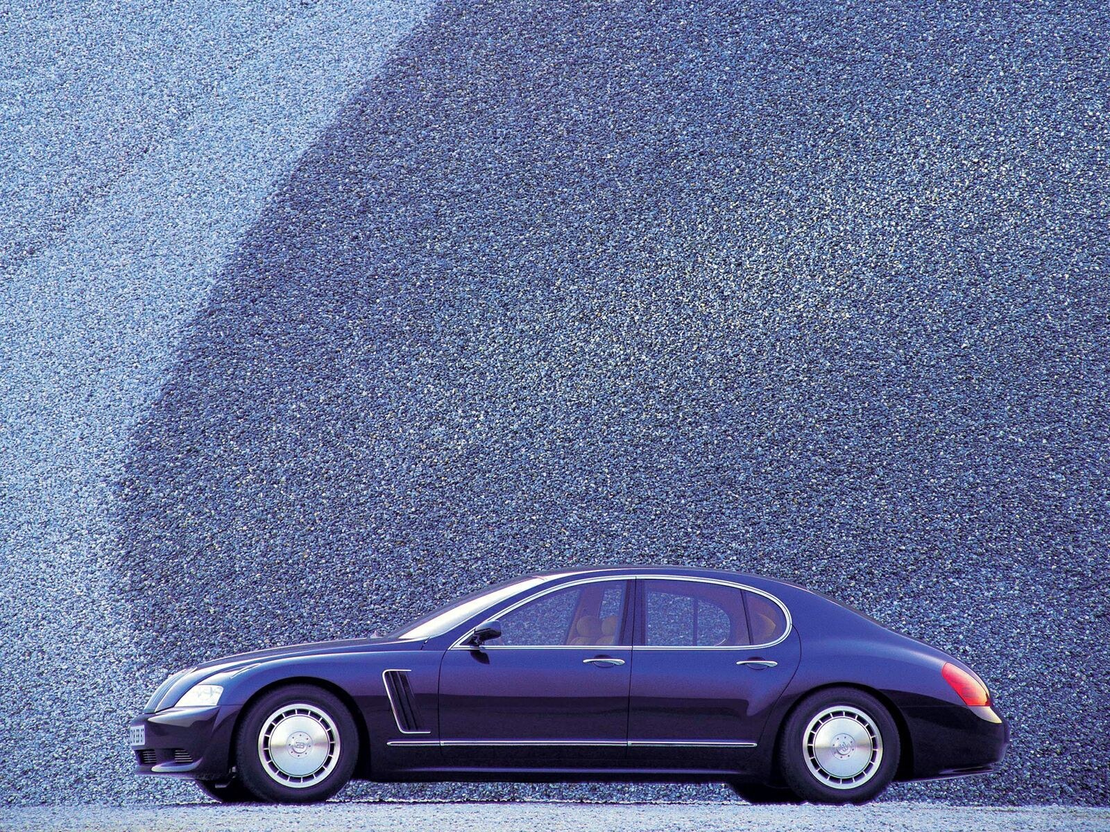 Dark blue luxury sedan