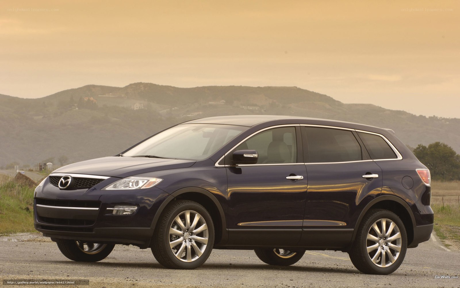 Dark blue mazda cx-9 suv