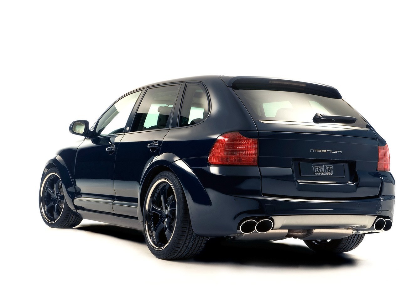 dark blue modified SUV