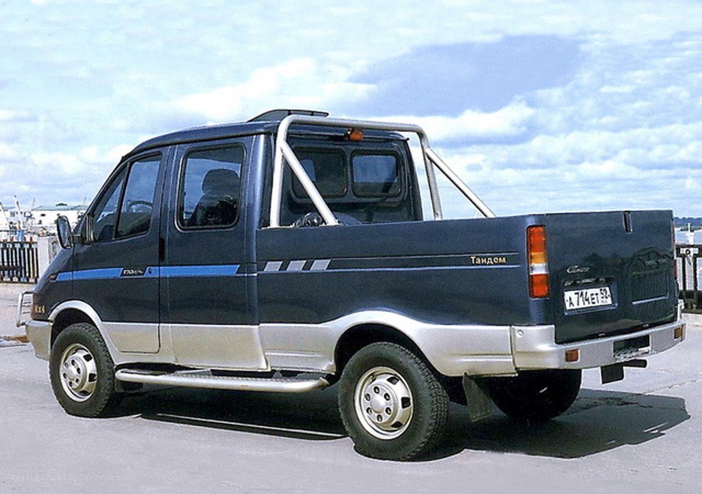 dark blue pickup truck