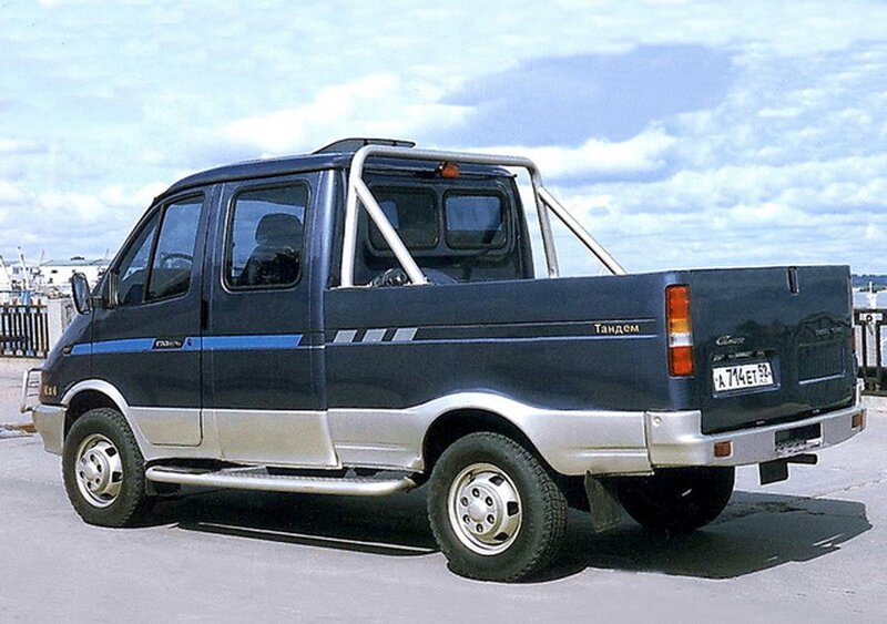 Dark Blue Pickup Truck — Neutral