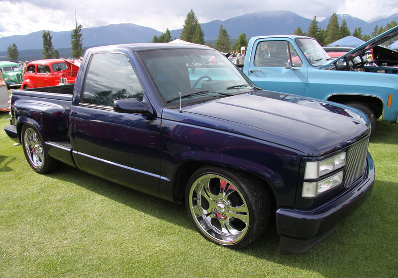 Dark Blue Pickup Truck — Outdoor, Afternoon